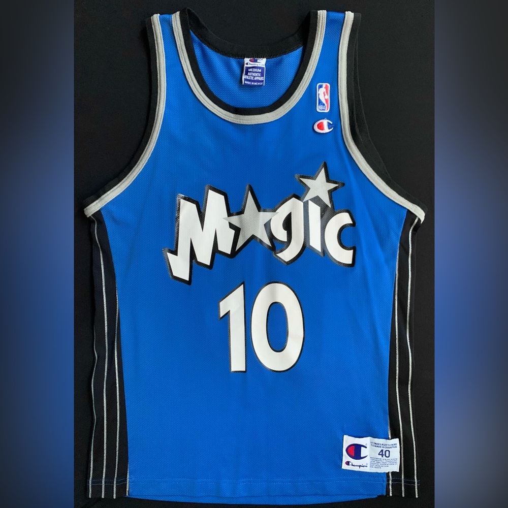 Rare Vintage Champion Darrell Armstrong Orlando Magic #10 Blue NBA Jersey 40 M